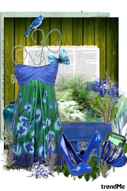 plavo zelenilo- Fashion set