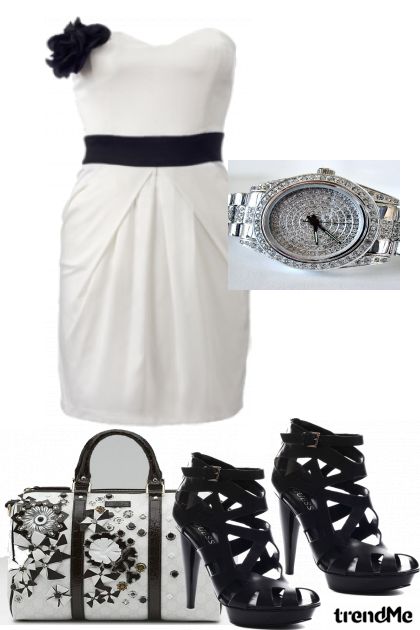 black-white glam- Combinaciónde moda