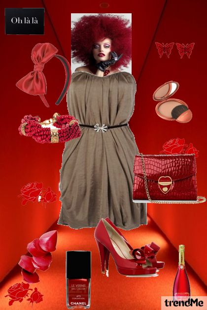 red and red- Combinazione di moda