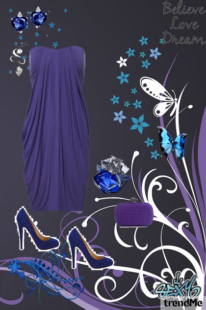 purple-blue- combinação de moda