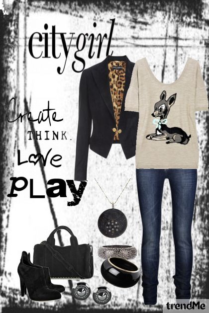 Create,think,love,play,go- Fashion set