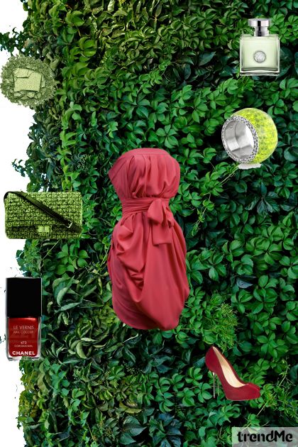 Nature meets Red- Fashion set