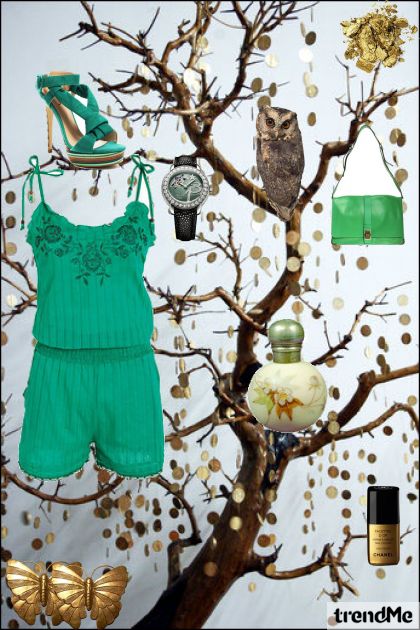 Tree of green- combinação de moda