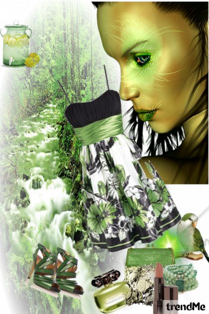 Green fantazy- Combinaciónde moda