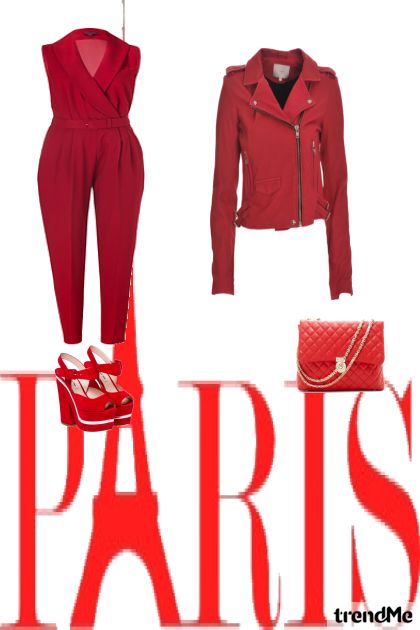 crvena proletnja kombinacija- Combinazione di moda