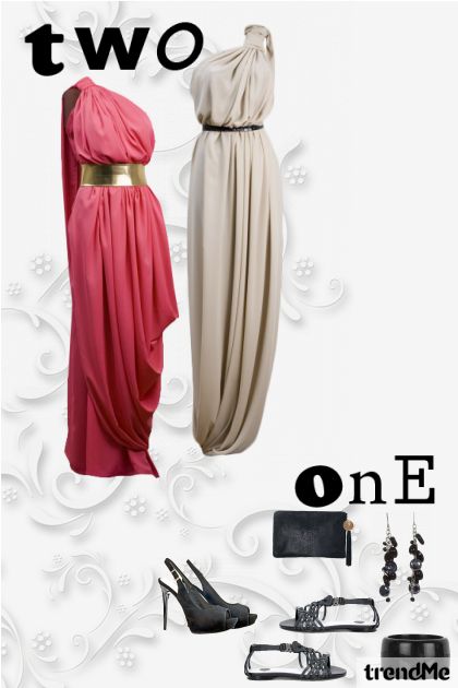 two dresses - same accesories- Combinazione di moda