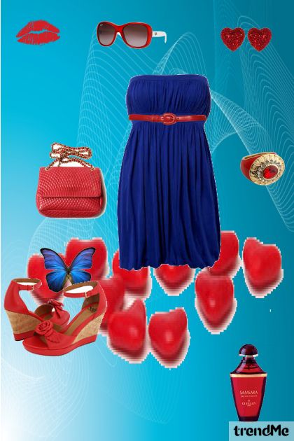 blue & red- Модное сочетание