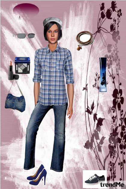 blue jeans- Combinazione di moda