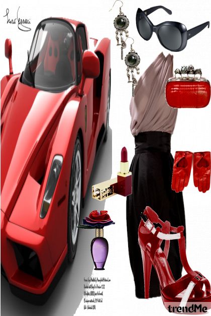 Ferrari Red- Combinaciónde moda