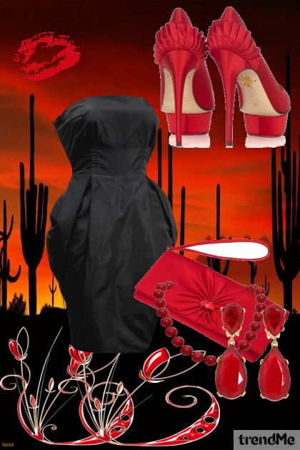 red fantasy- Combinazione di moda