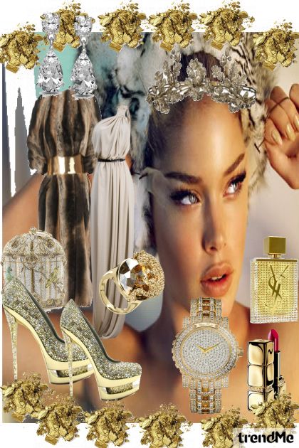 gold russia queen- Combinaciónde moda