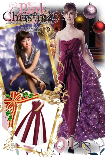 Pinky Purple Christmas for You Thanks supports- Fashion set