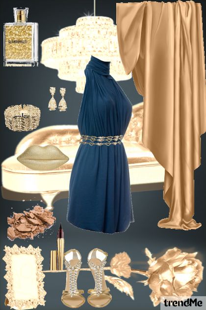 gold & blue- Fashion set