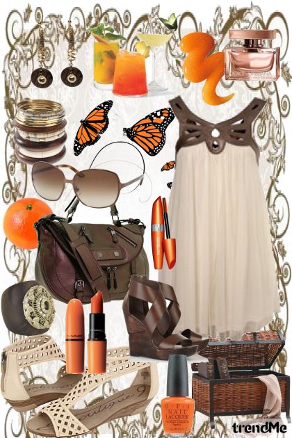 loving brown & orange- Fashion set