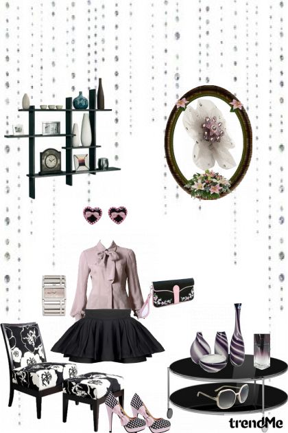 crno rozo- Fashion set