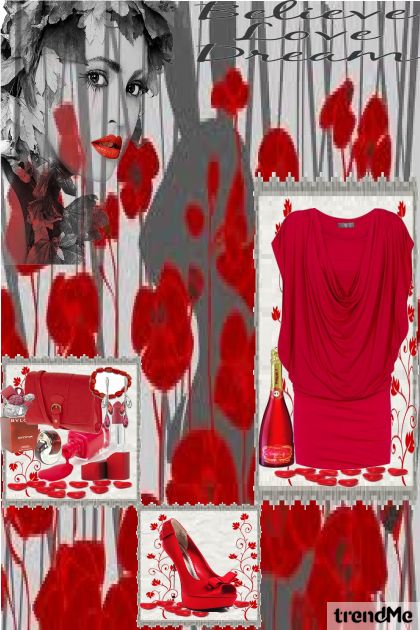 crveno siva- Fashion set