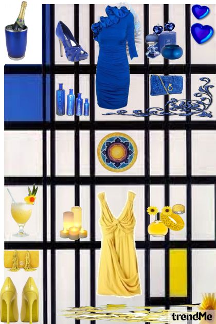 plavo žuta- Fashion set