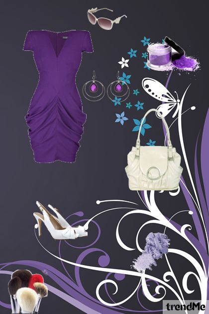 I <3 purple- combinação de moda