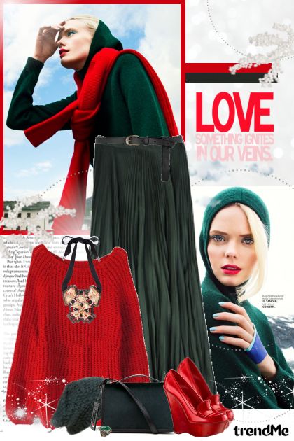 Winter style: sweater &amp; maxi skirt!