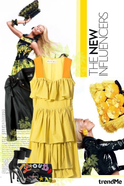 Yellow dress!- combinação de moda