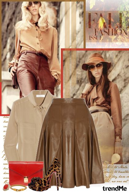 Fall trend: leather skirt!- Fashion set