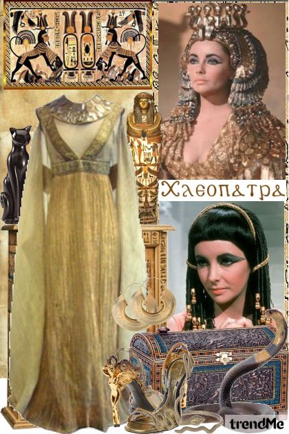 Cleopatra in gold- Combinazione di moda