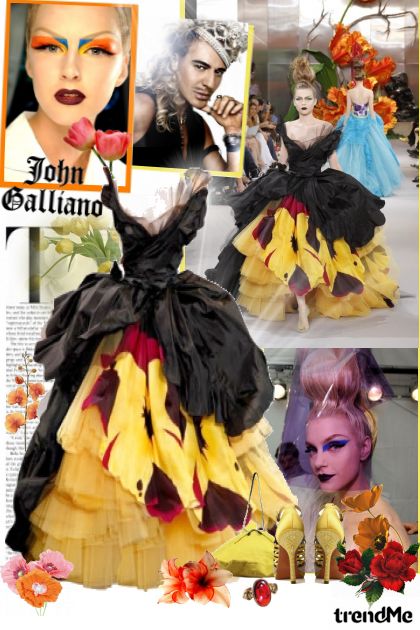 J.Galliano (Dior) Haute Couture 2010/11.- Modna kombinacija