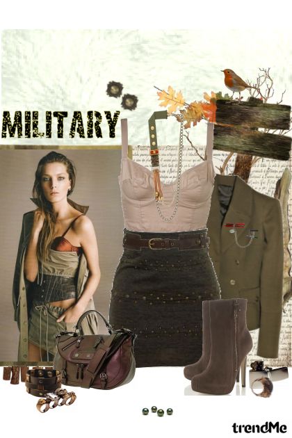 Daria W. in military style- Modekombination