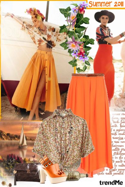 Flavia in orange!- Fashion set