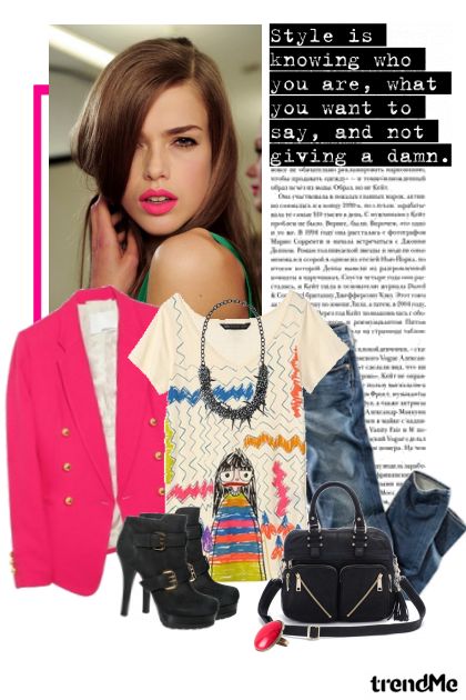 Street Style: Pink blazer!- Modna kombinacija