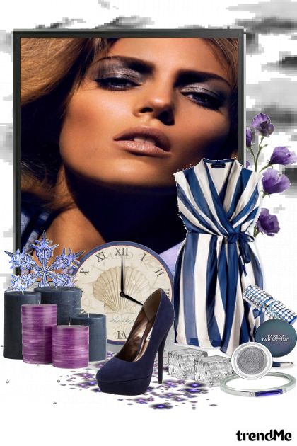 Blue with a touch of violet- Combinazione di moda