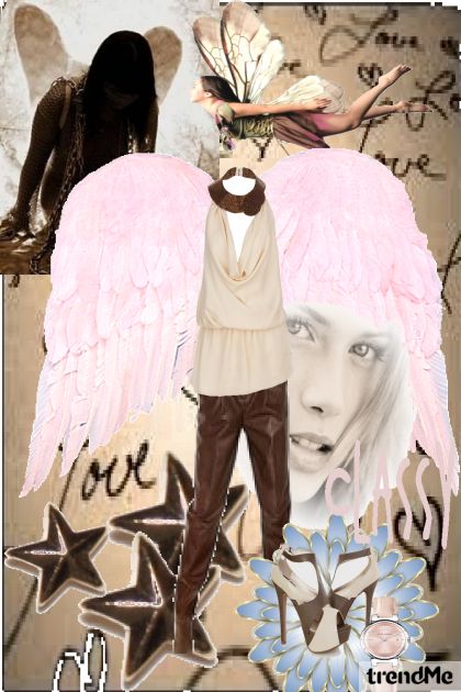 classy girl with wings...- Fashion set