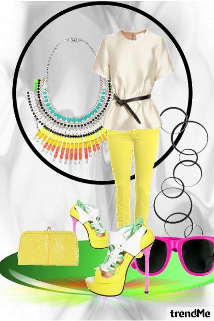 yellow circle of fashion- Fashion set