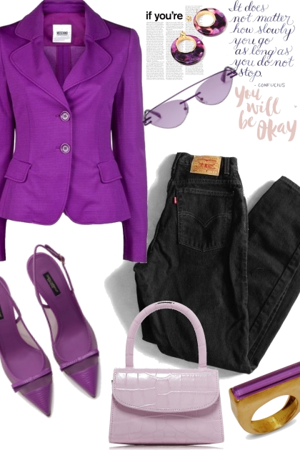 Purple love- Combinazione di moda
