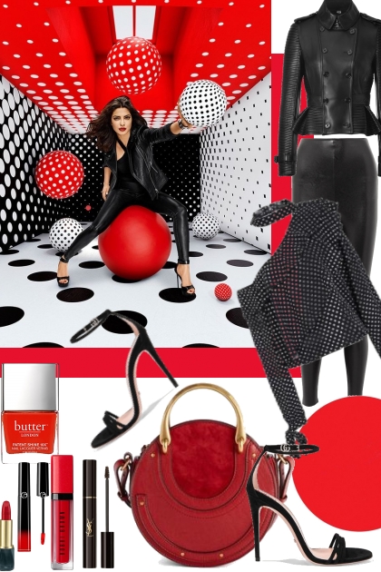 Polka dots red/black- Модное сочетание