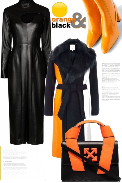 Orange&Black- combinação de moda