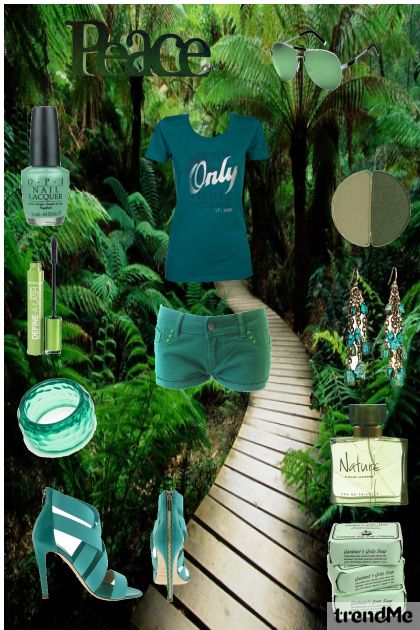 Green Jungle- combinação de moda