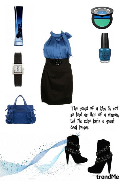Black & Blue World- Modna kombinacija