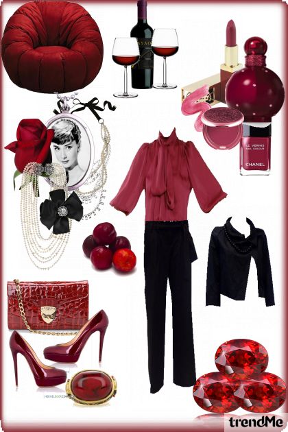 deep ruby chic- combinação de moda
