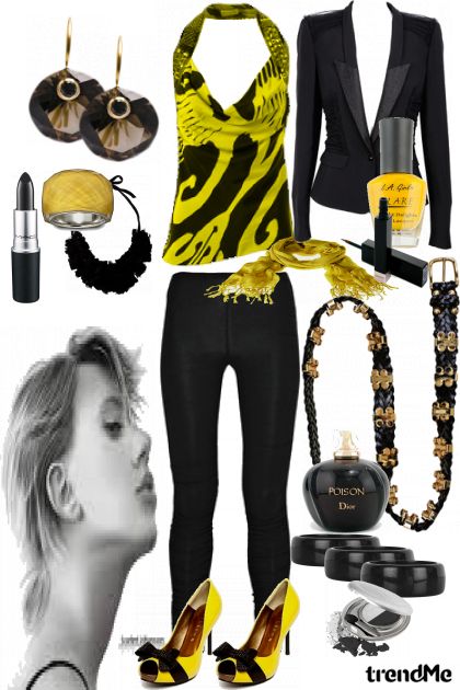 Crno Žuta Neobična- Combinazione di moda
