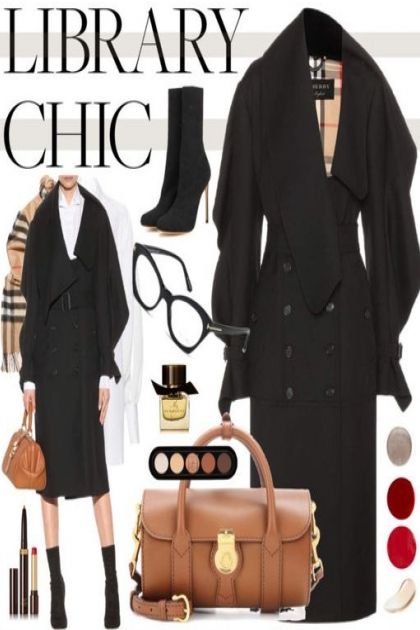 Study Session: Burberry Library Chic- Fashion set