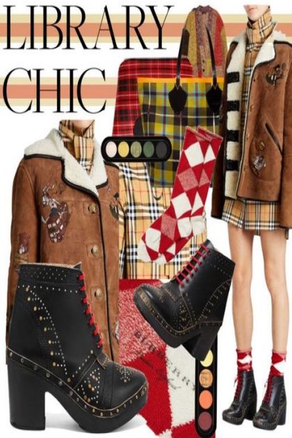 Study Session: Burberry Argyle Library Chic- Fashion set