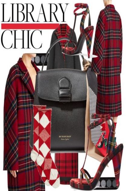 Study Session: Burberry Plaid Library Chic