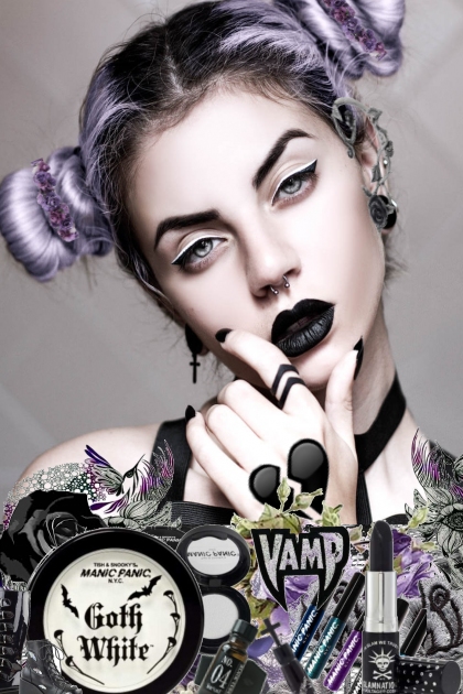 How to Wear Goth White Makeup- combinação de moda