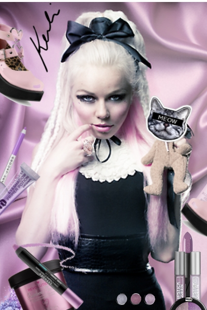 Leopard, Leather and Lace, Pastel Goth- Fashion set