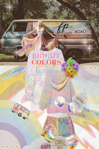 Bright Colors, Fashion Psyche- コーディネート