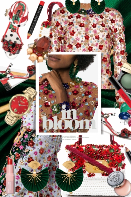 Beaded Blooms- combinação de moda