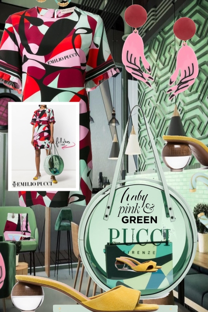 Ruby, Pink and Green- Fashion set