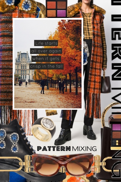 Marni Unpredictable Pattern Mixing for Fall- combinação de moda