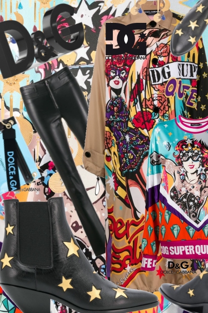 Dolce & Gabbana Star Power Printed Trench Coat- コーディネート